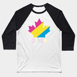 Pansexual Pride Maple Leaf Baseball T-Shirt